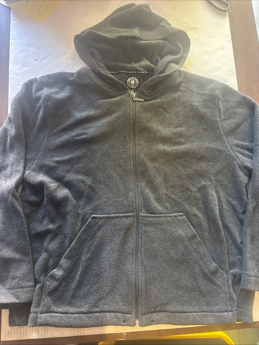 Carolyn Taylor Dark Gray Fleece Zip Hoodie